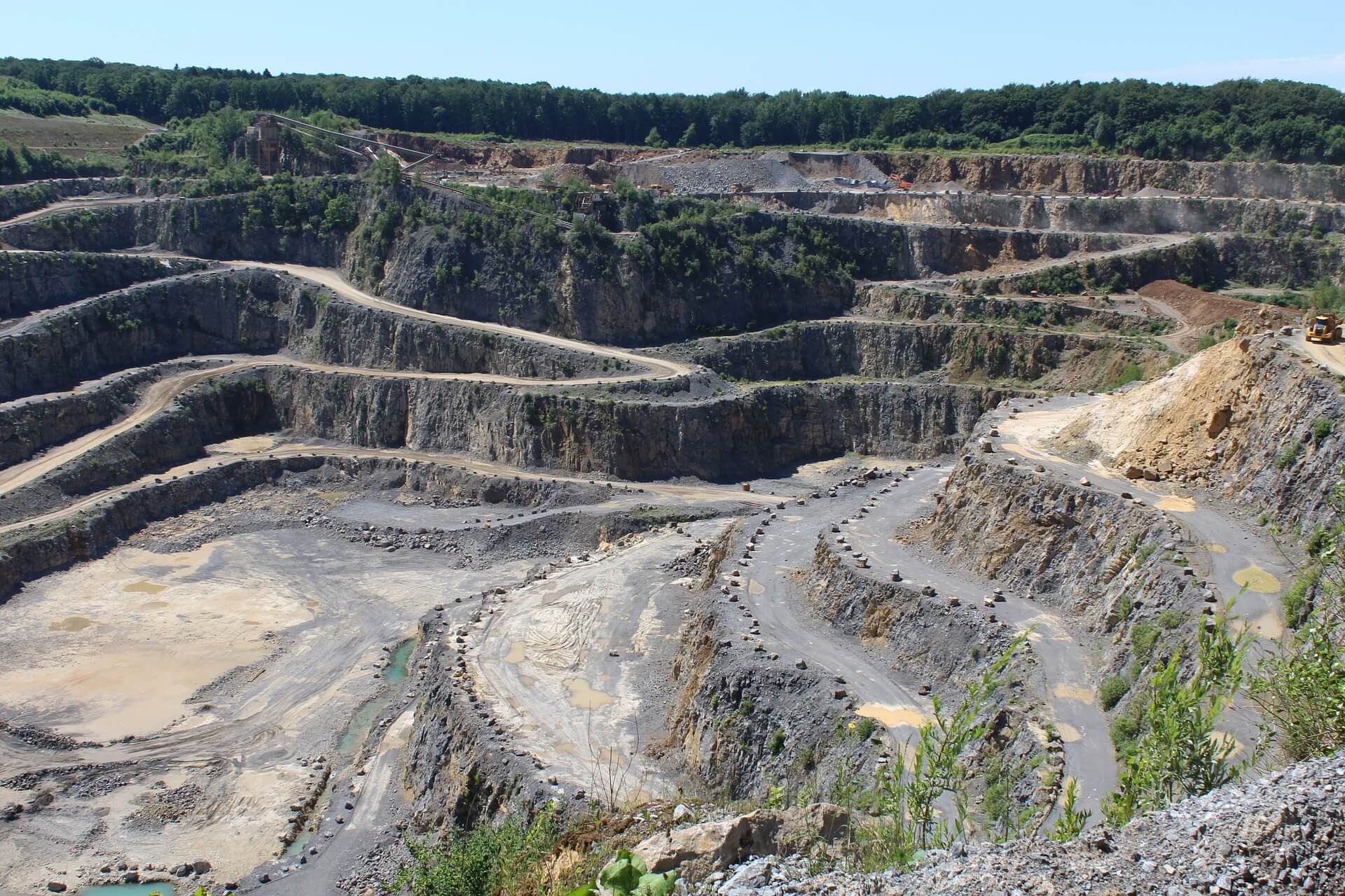 Open pit mining