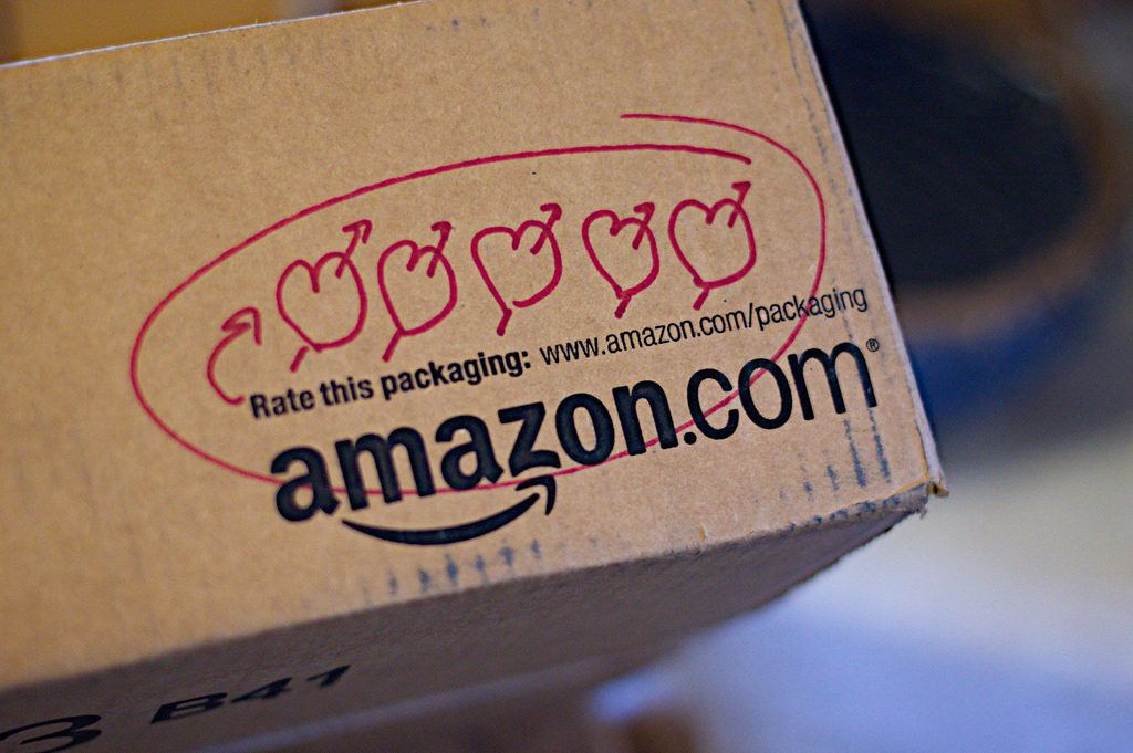Amazon box with hearts