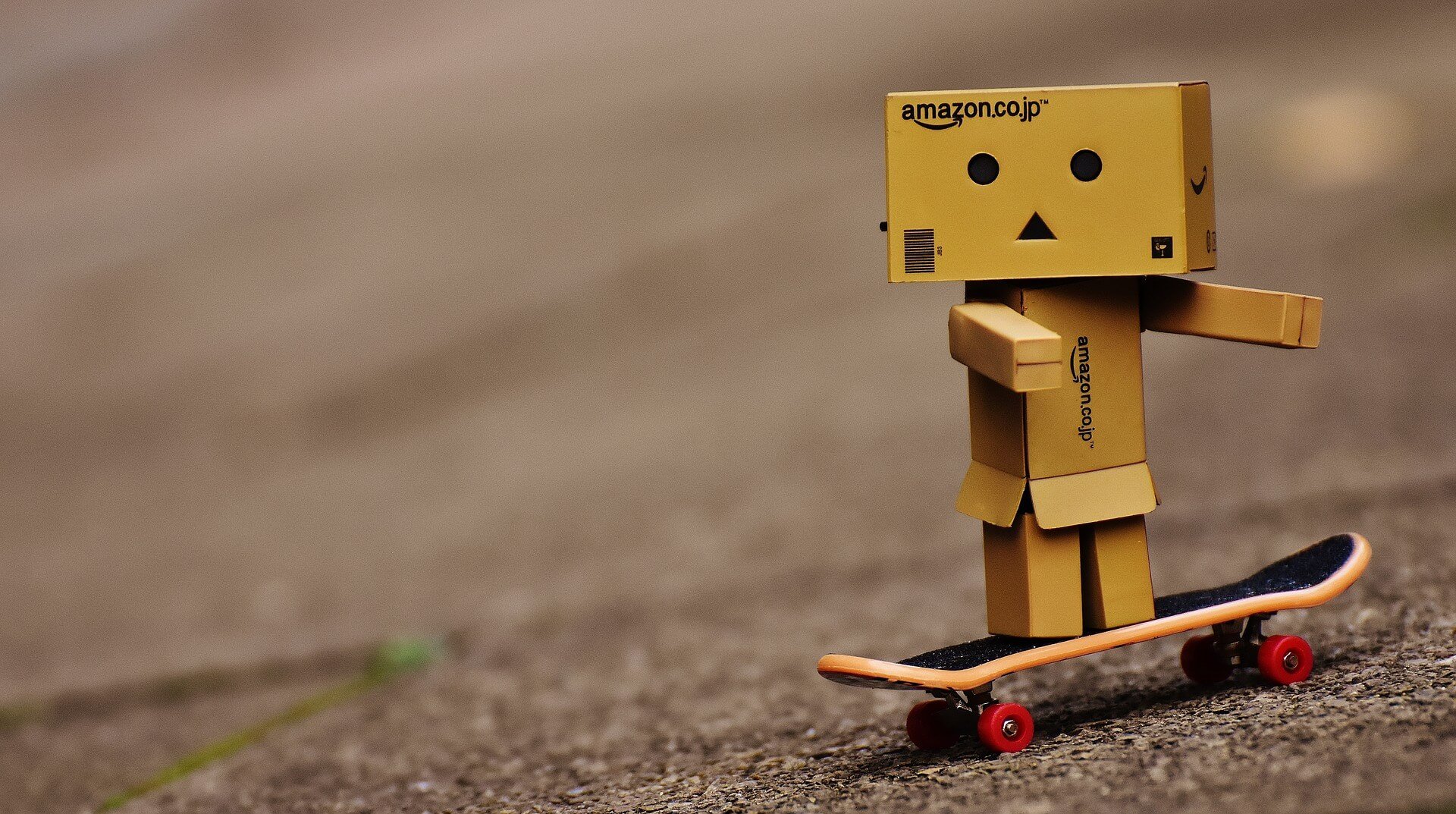 Danbo composed of Amazon boxes