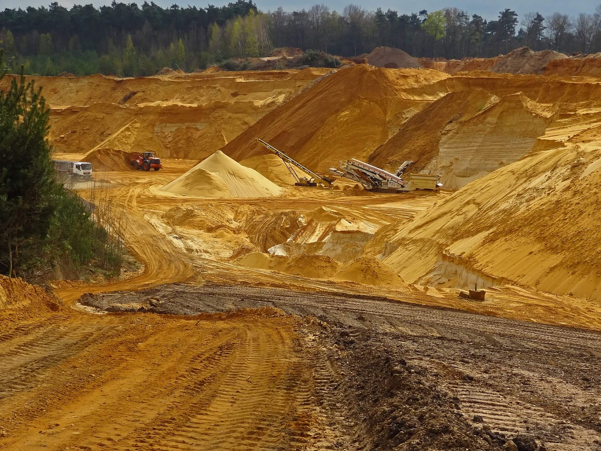 Open pit mining