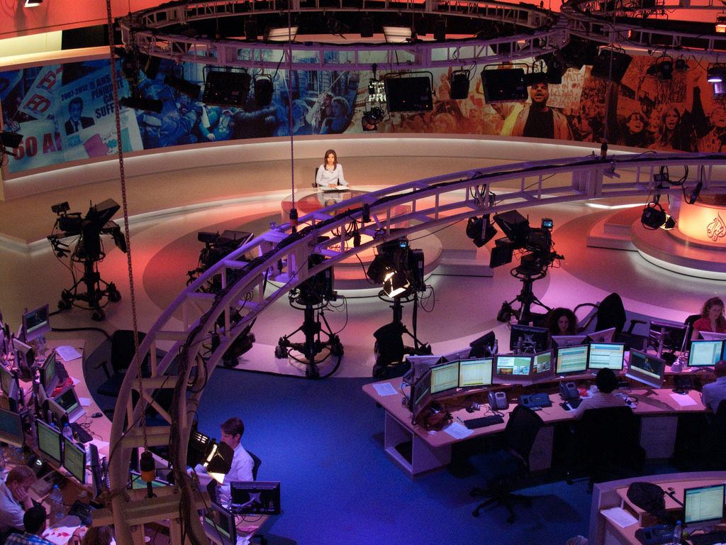 Al-Jazeera newsroom