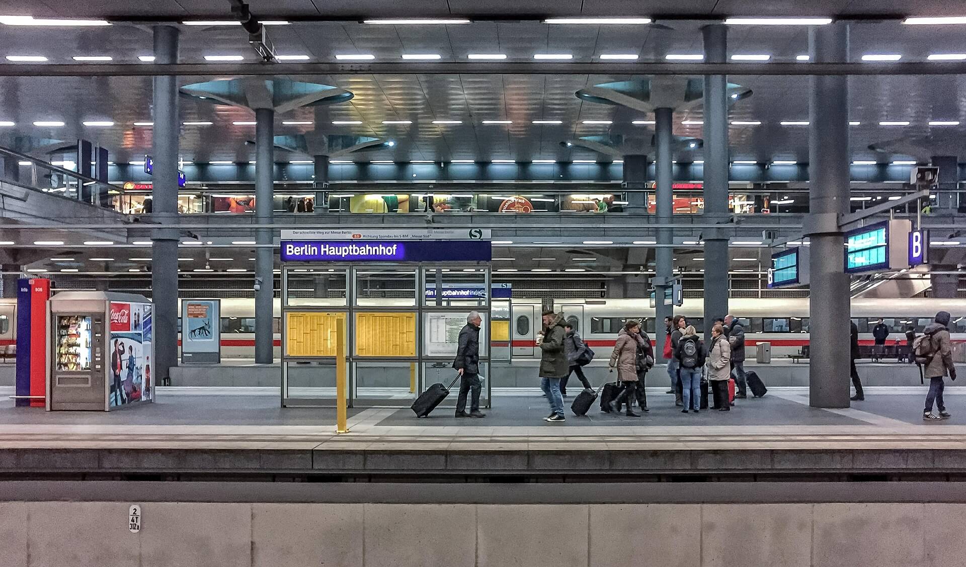Berlin train station platform