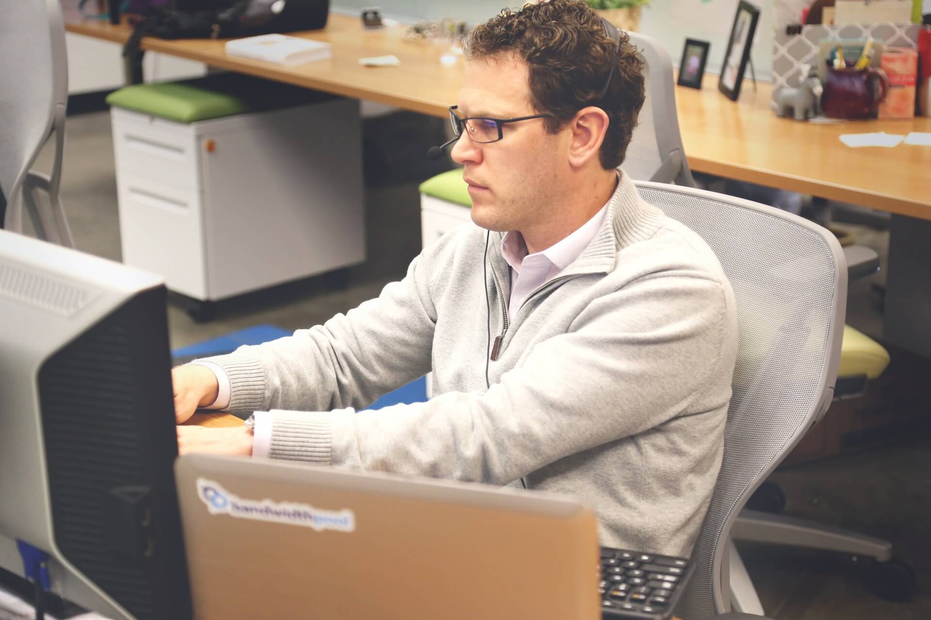 Working at the office
