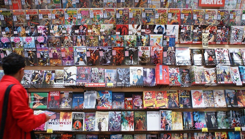 Comic books display