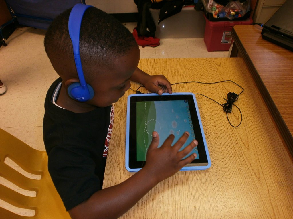Child using iPad