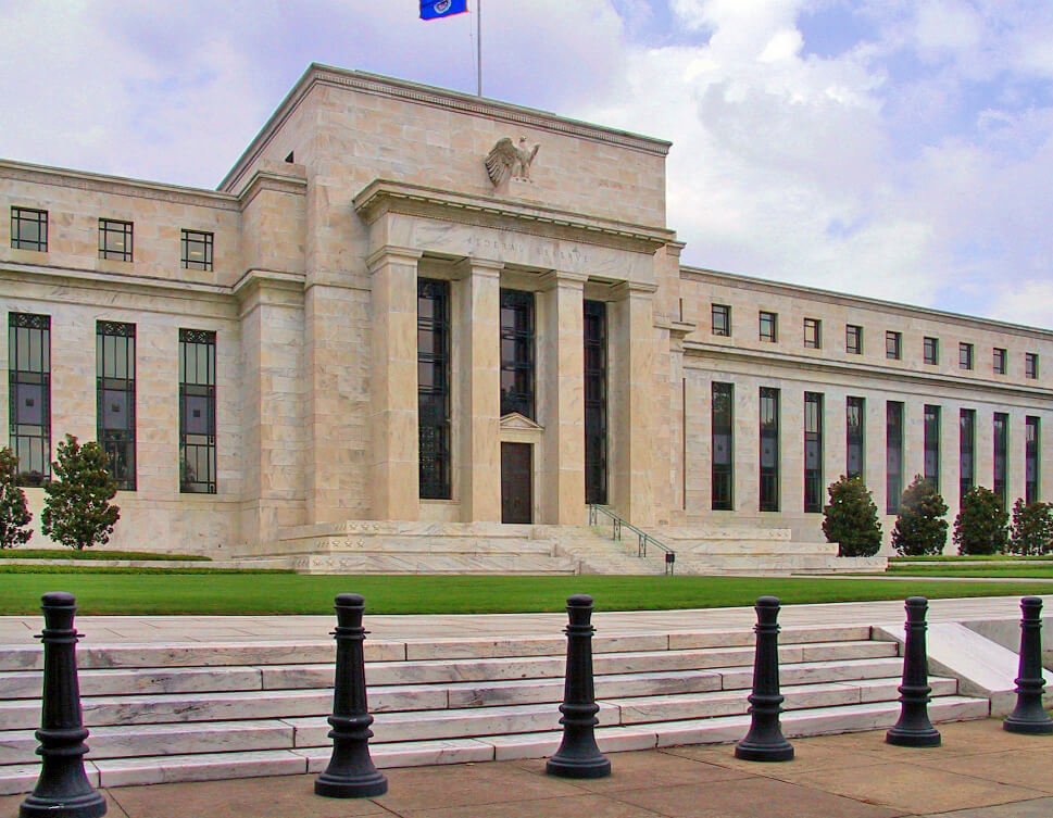 The Federal Reserve headquarters.