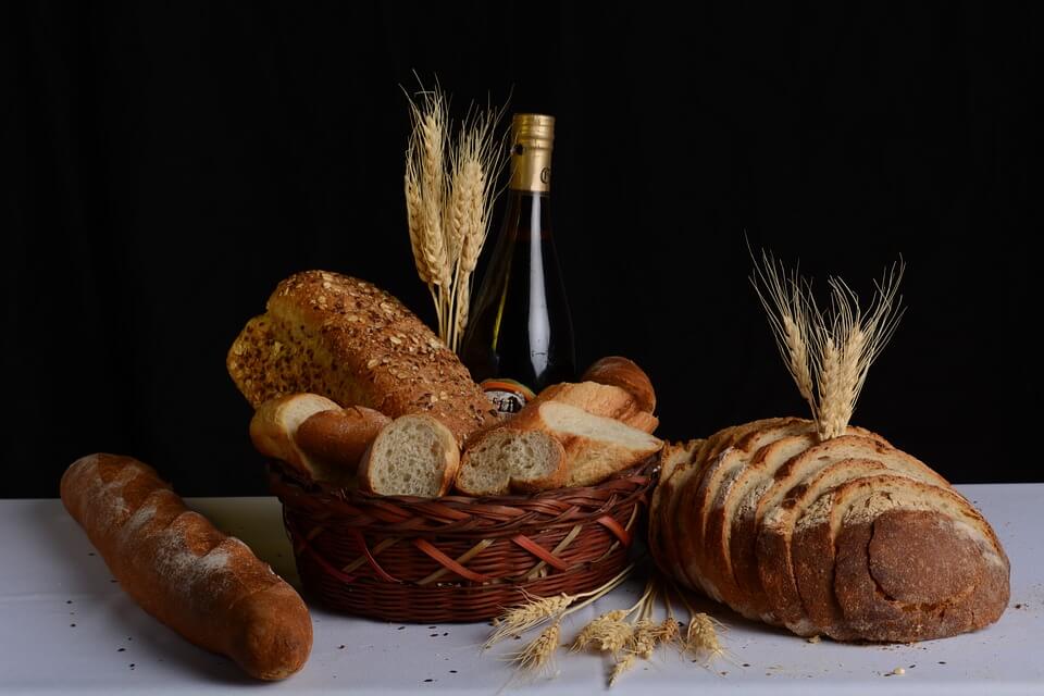 wheat production: wheat bread. 