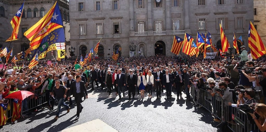 Protests in Catalonia. 