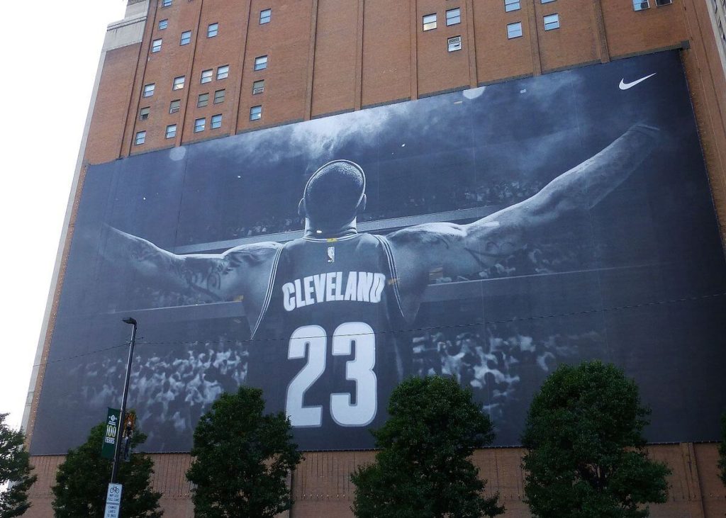 LeBron James mural. 