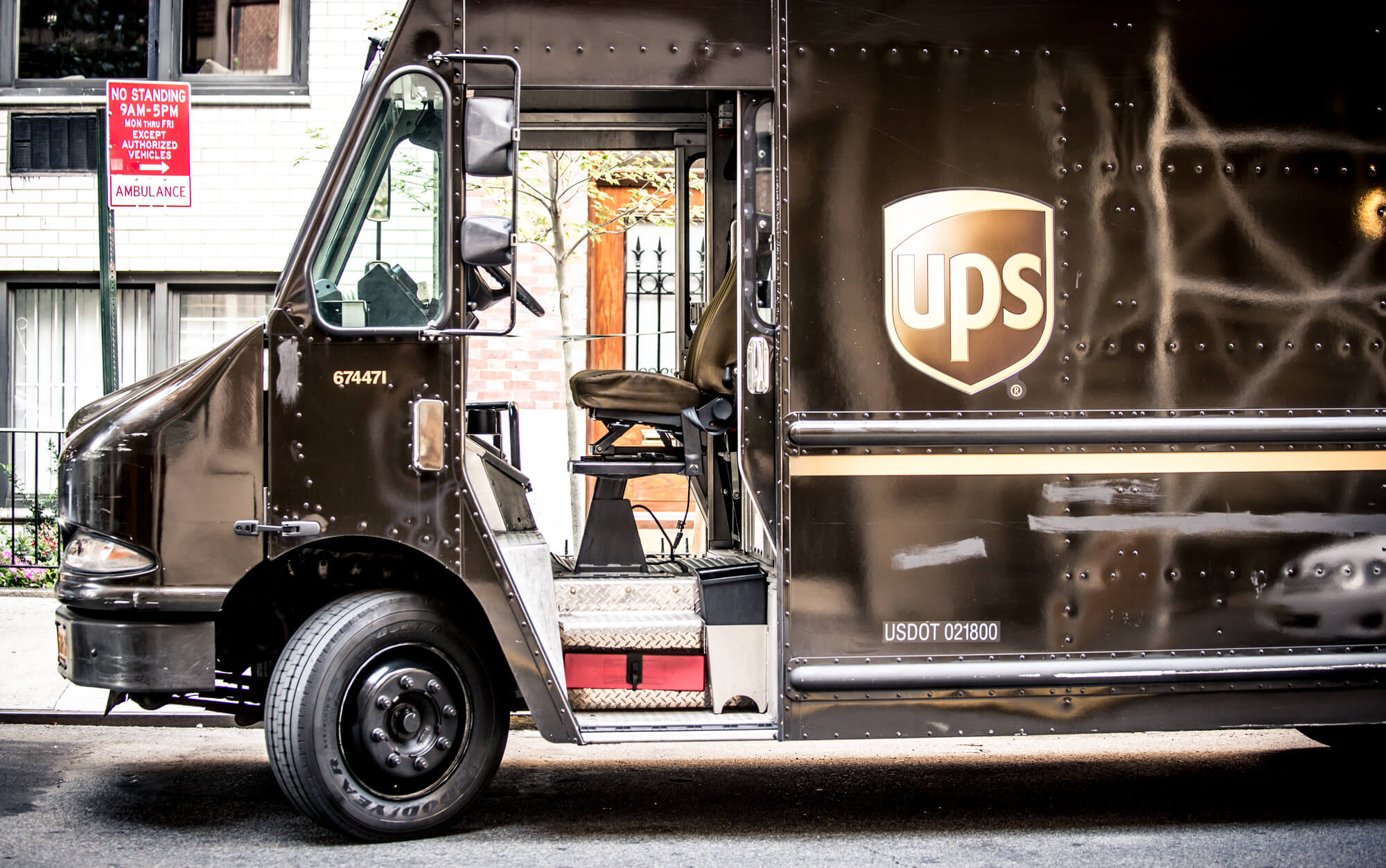 UPS truck. 