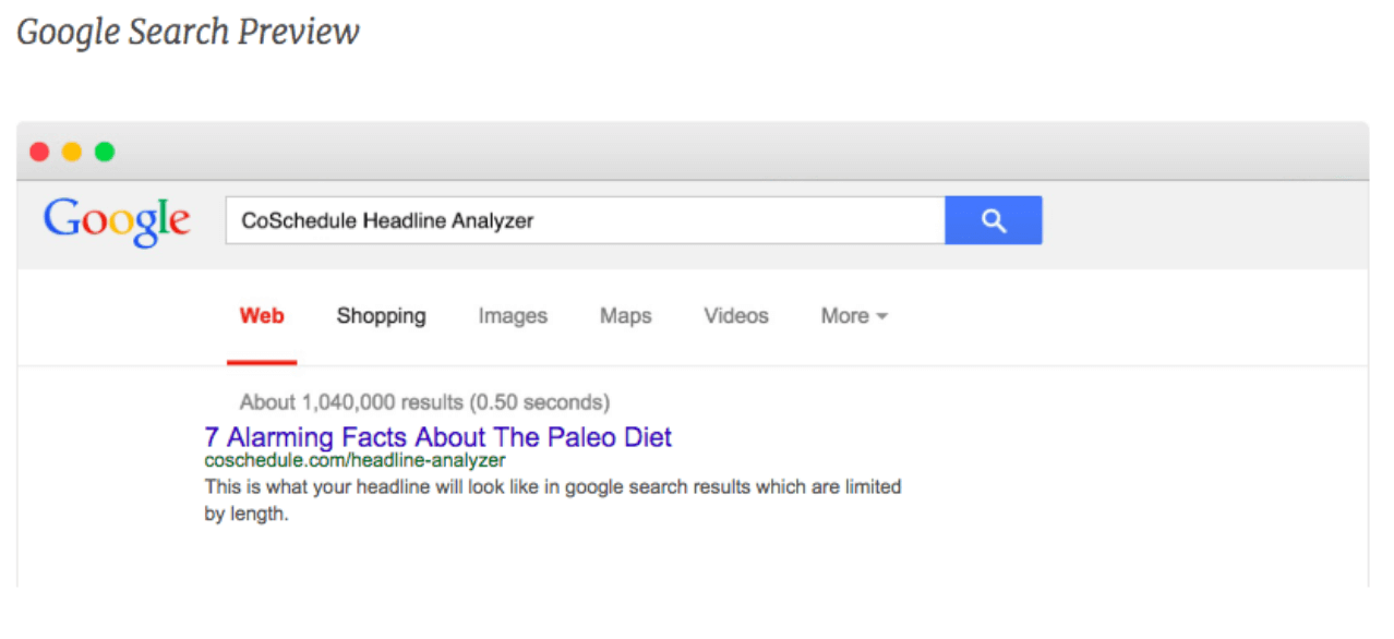 google search preview