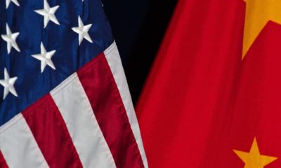 us and china flags
