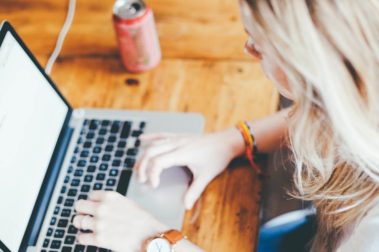 woman in front of laptop