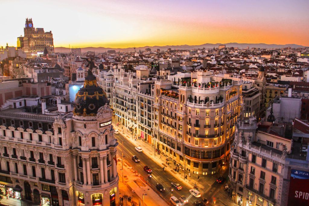 This picture show Madrid seen from above.
