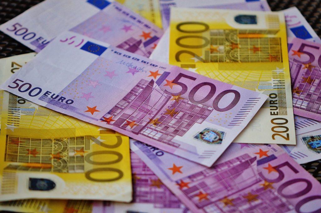 A pile of euros