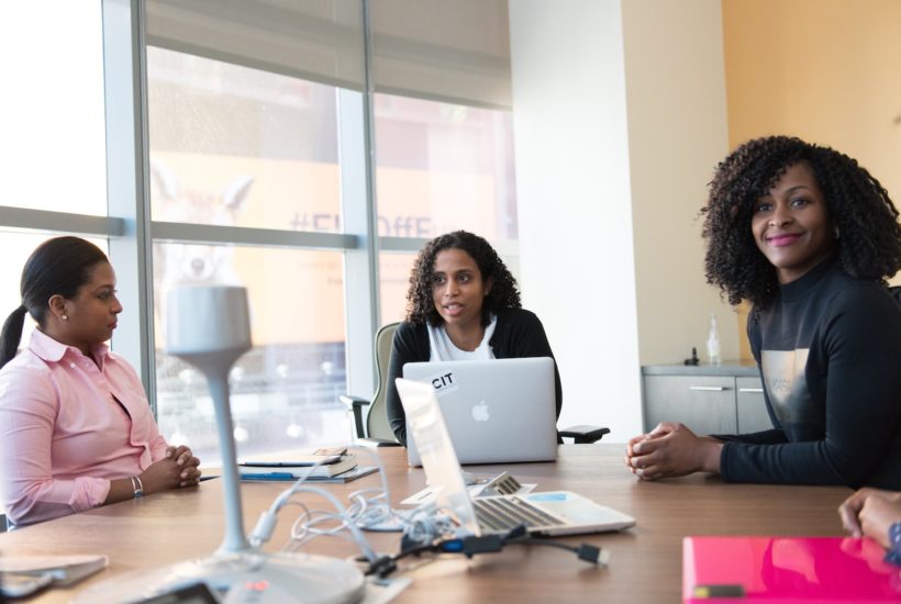 This picture show some women at work, representing gender equality.