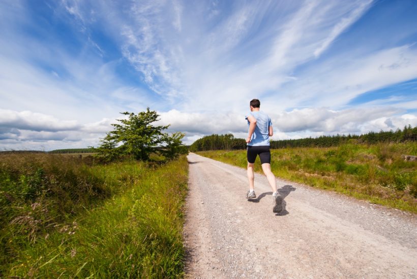 This picture show a man running.