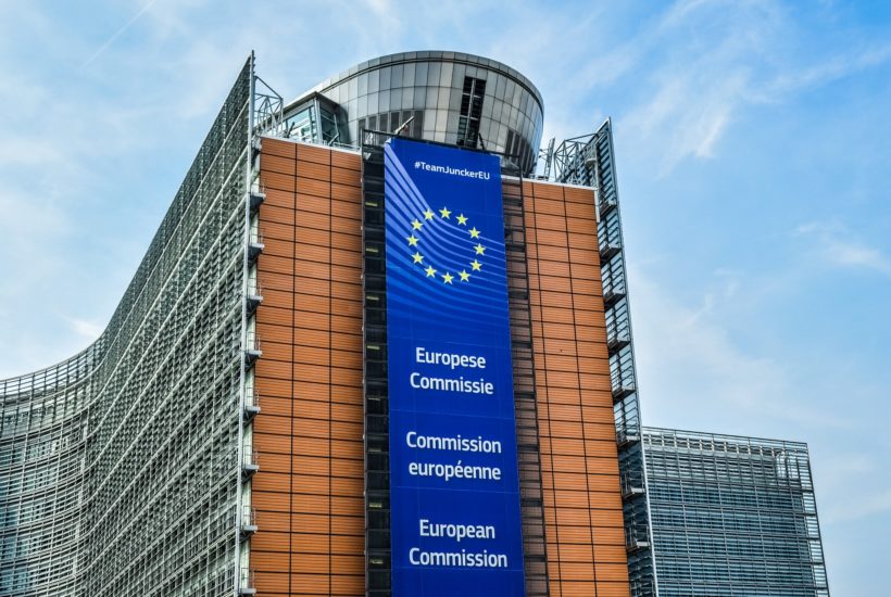 This picture show an EU publicity on a building.