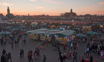 This picture show a market in Morocco.