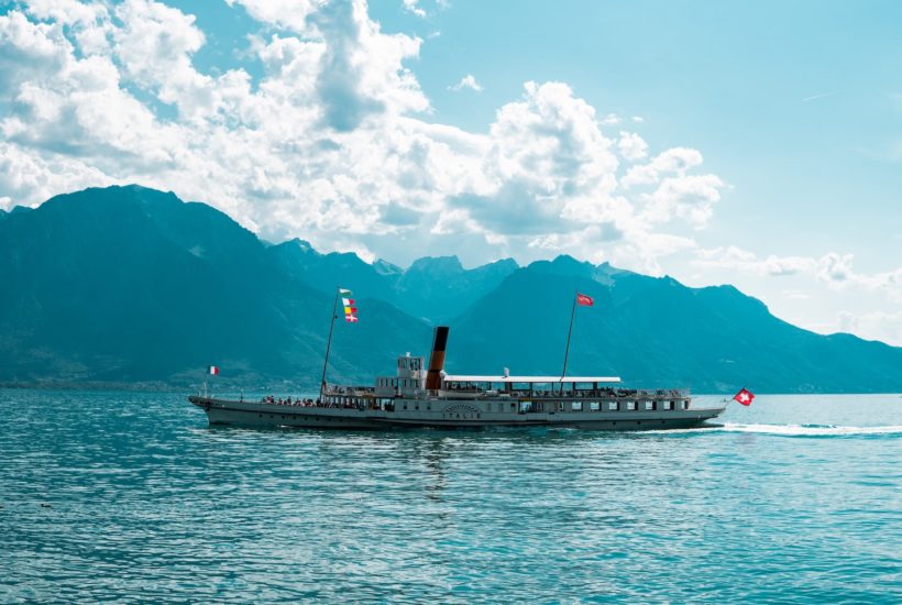 This picture show a Swiss boat.