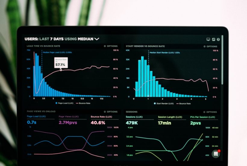 This picture show a monitor full of data.