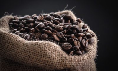 This picture show a bag of coffee beans.