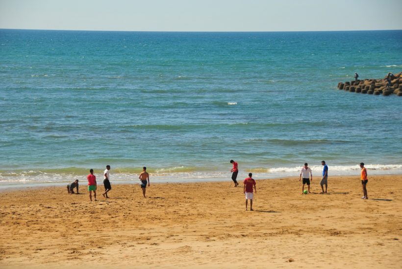 This picture show a beach in Morocco.