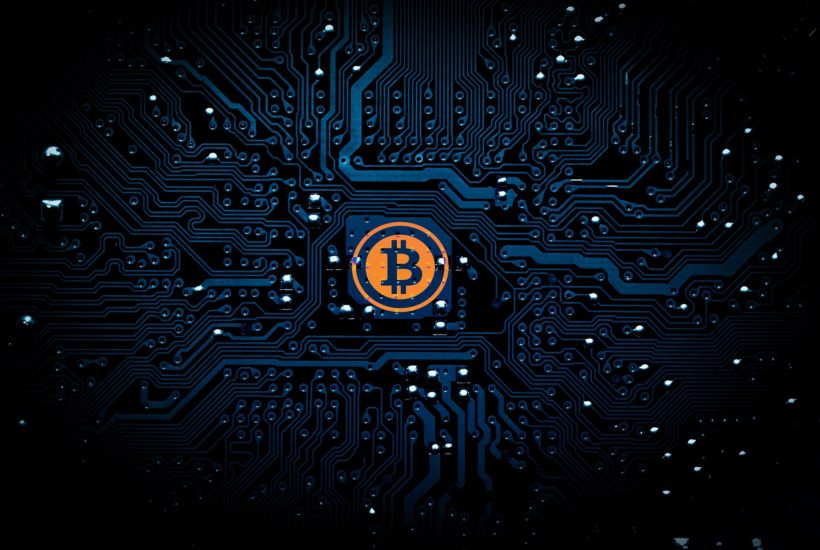This picture show the bitcoin logo.