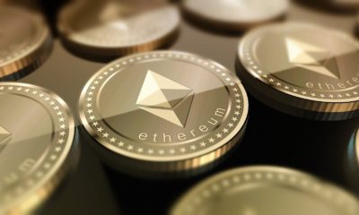 This picture show a Ethereum coin.