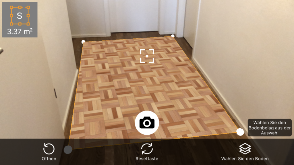 XRApplied's AR flooring app