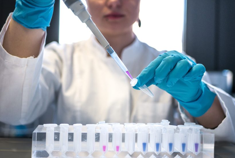 Scientist developing pharmaceuticals in a lab