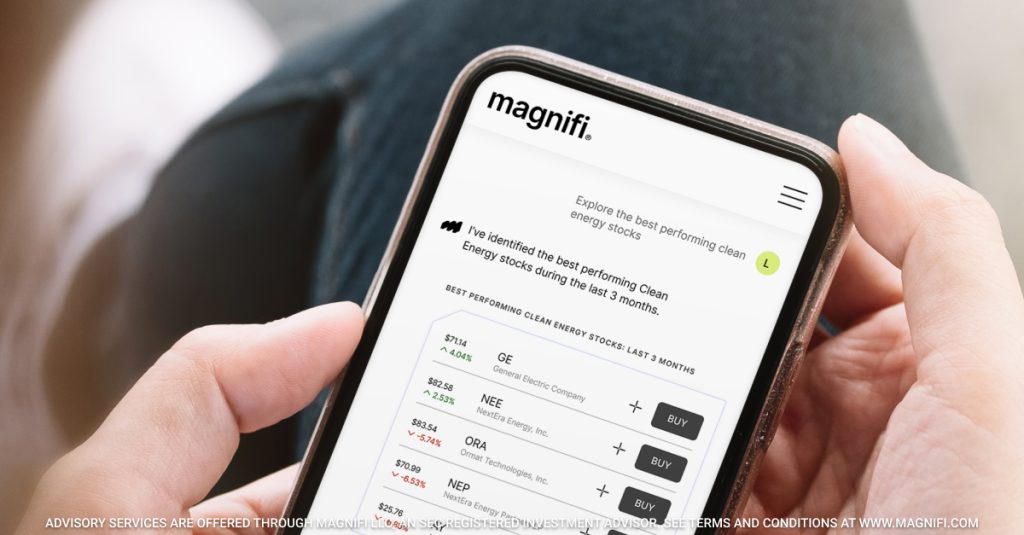 Magnifi AI chatbot assisting an investor