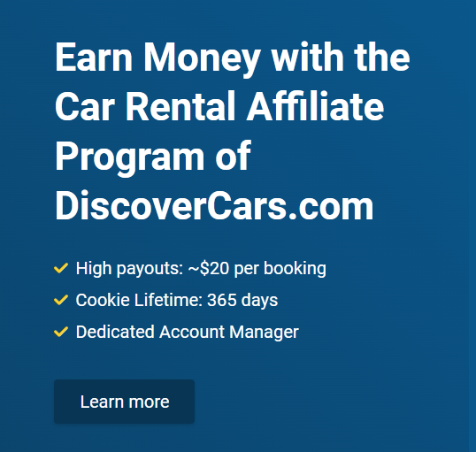Discover Cars affiliate program