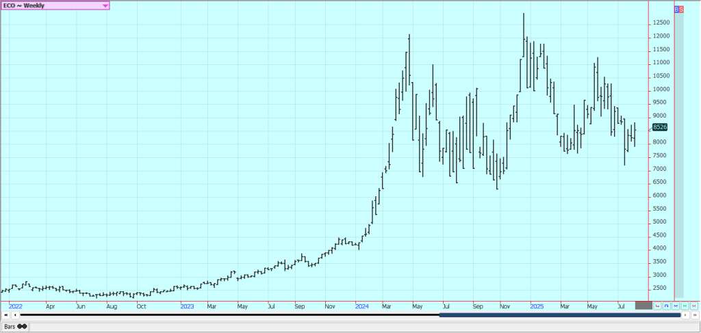 Weekly New York Cocoa Futures